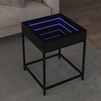 Salontafel met Infinity LED 40x40x51 cm zwart - thumbnail