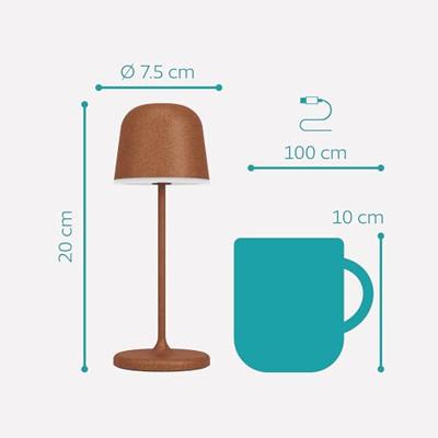Eglo TafellampMannera oplaadbaar roestbruin - 901879
