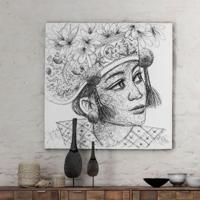 MUST Living Wandpaneel 'Balinese Girl Kadek' 100 x 100cm - thumbnail