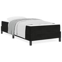 Boxspringbed met matras met matras Zwart 100 x 200 cm Fluweel - thumbnail