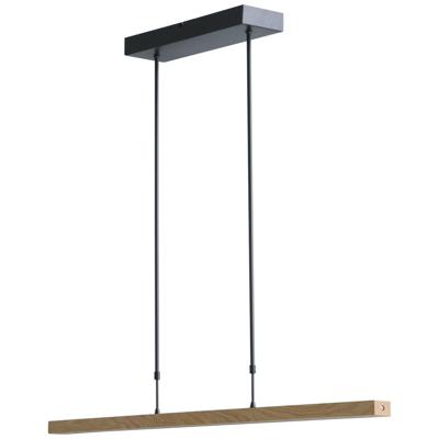Masterlight HanglampOak zwart nikkel met hout 104cm - 2785-81-NA-P-DW