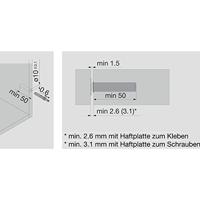 Blum set regelbare TIP-ON - kort - zijde wit - 956.1004 - thumbnail