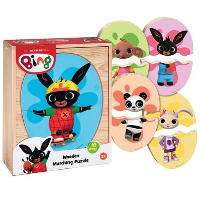 Bing houten match puzzel, 10st.