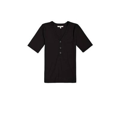 Garcia ribgebreid T-shirt zwart Garcia ribgebreid T-shirt zwart