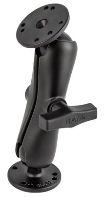 RAM - 101U - Dubbele kogelhouder met twee ronde platen