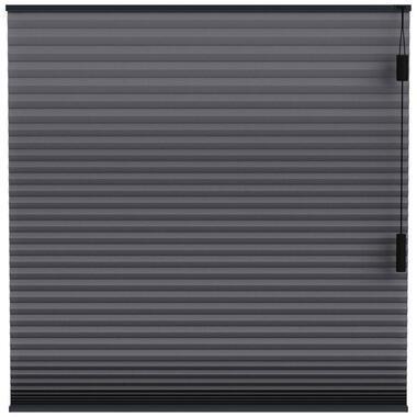 Fenstr plisségordijn Montreal dubbel 25mm lichtdoorlatend - antraciet (20713)