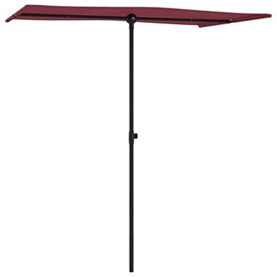 VidaXL Parasol met aluminium paal 180x110 cm bordeauxrood