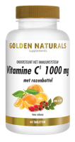 Golden Naturals Vitamine C 1000mg met rozenbottel Tabletten - thumbnail