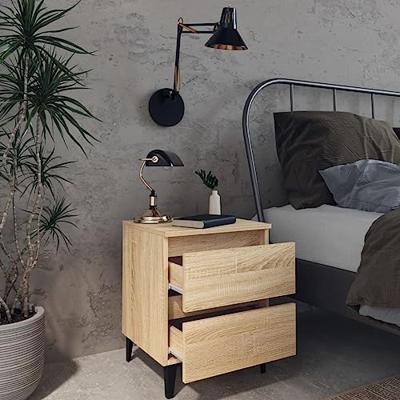 Nachtkastjes 2 st 40x35x50 cm bewerkt hout sonoma eikenkleurig