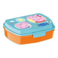 Broodtrommel Peppa Pig Having fun Plastic Licht Roze (17 x 5.6 x 13.3 cm) - thumbnail