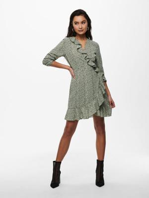 Only Jurk Carly l/s wrap short dress