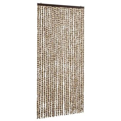 VidaXL Vliegengordijn 100x220 cm chenille beige en bruin