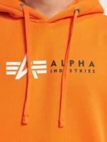 Alpha Industries / Hoody Alpha Label in oranje - thumbnail
