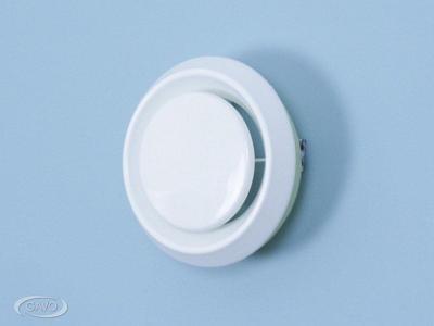 Afzuigventiel rond kunststof wit buis 100 mm