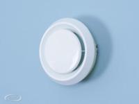 Afzuigventiel rond kunststof wit buis 100 mm - thumbnail