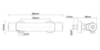 Douchethermostaat Eco Cool-Touch 28 cm Mat Zwart Boss & Wessing - thumbnail