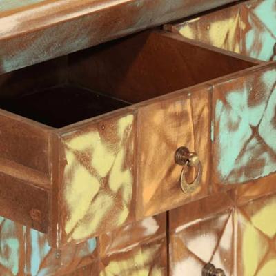 Ladekast 70x35x70 cm massief gerecycled hout meerkleurig