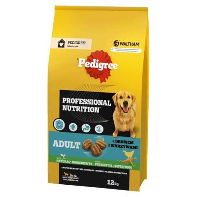 PEDIGREE Professional Nutrition Adult with poultry and vegetables, medium and large breeds - droog hondenvoer - 12kg PEDIGREE Professional Nutrition Adult with poultry and vegetables, medium and large breeds - droog hondenvoer - 12kg