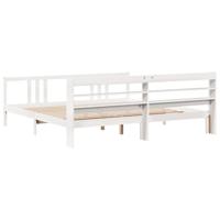 Bedframe met hoofdeinde zonder matras 200x200 cm wit - thumbnail