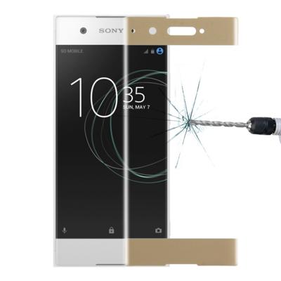 Voor Sony Xperia XA1 0.33mm 9H oppervlaktehardheid 3D gebogen schermvullend getemperd glas scherm Protector(Gold)