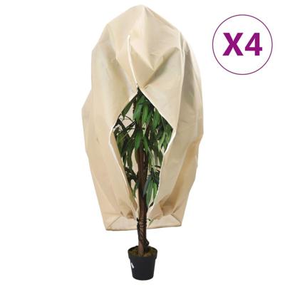 Plantenhoezen met ritssluiting 4 st 70 g/m² 3,14x2,5 m