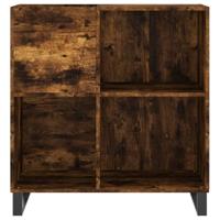 Platenkast 84,5x38x89 cm bewerkt hout gerookt eikenkleurig - thumbnail