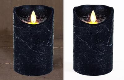 Anna's Collection Stompkaars - LED - donkerblauw - H10 cm