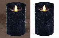 Anna's Collection Stompkaars - LED - donkerblauw - H10 cm - thumbnail