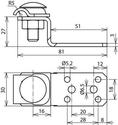 DEHN AL ZF KB 6.10STTZN B5.2 6.5 L81 AL Aansluitlip 1 stuk(s) DEHN AL ZF KB 6.10STTZN B5.2 6.5 L81 AL Aansluitlip 1 stuk(s)