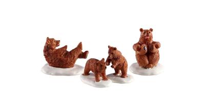 Lemax bear family snow day s/4 kerstdorp figuur type 3 Vail Village 2020