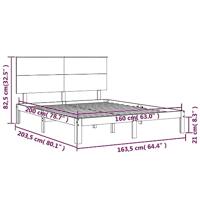 Bedframe zonder matras massief grenenhout 160x200 cm - thumbnail