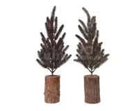 Kerstboompje Glitter Bruin 34cm - thumbnail