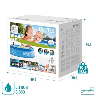 INTEX Vrijstaand zwembadpakket L3.05 x H0.76m
