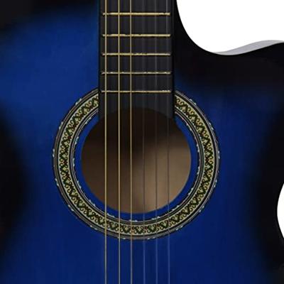 Gitaar cutaway met equalizer 6 snaren western akoestisch blauw