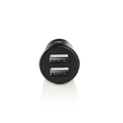 Auto-oplader | 4,8 A | 2 uitgangen | USB-A | Zwart