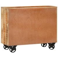 Dressoir met 3 lades 80x30x65 cm massief ruw mangohout - thumbnail
