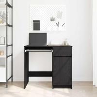 Bureau 86x49x76 cm spaanplaat zwart eikenkleurig - thumbnail