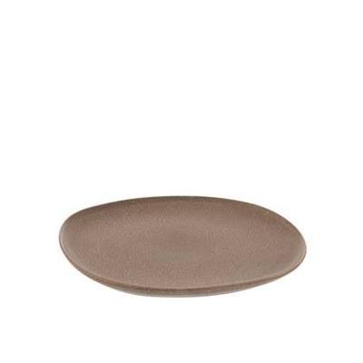 J-Line bord Louise - keramiek - cognac - medium - 6 stuks J-Line bord Louise - keramiek - cognac - medium - 6 stuks