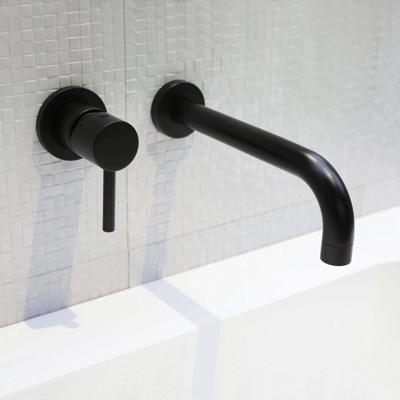 Wastafelmengkraan Luca Sanitair Bongio Inbouw 16 cm Uitloop Mat Zwart Luca Sanitair