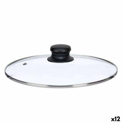 Pannedeksel Kinvara Transparant Zilverkleurig Zilver Metaal Glas Roestvrij staal Kristal Staal 24 cm 24,5 x 6,5 x 24,5 cm 24,5 x