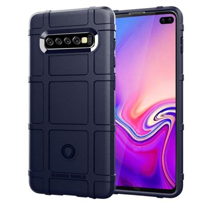 Schokbestendige beschermer cover volledige dekking silicone case voor Galaxy S10 PLUS (blauw) Schokbestendige beschermer cover volledige dekking silicone case voor Galaxy S10 PLUS (blauw)