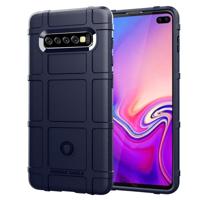 Schokbestendige beschermer cover volledige dekking silicone case voor Galaxy S10 PLUS (blauw) - thumbnail