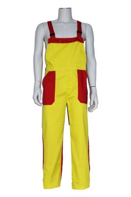 Tuinbroek kinderen poly/katoen geel / rood Tuinbroek kinderen poly/katoen geel / rood