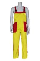 Tuinbroek kinderen poly/katoen geel / rood - thumbnail