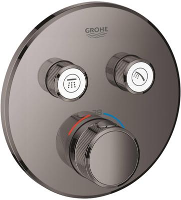 Grohe SmartControl Inbouwthermostaat - 3 knoppen - rond - hard graphite 29119a00 Grohe SmartControl Inbouwthermostaat - 3 knoppen - rond - hard graphite 29119a00