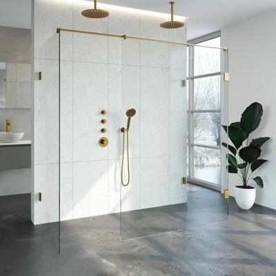 Inloopdouche Compleet XL Just Creating Profielloos 90x200 cm Goud Sanitop