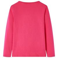 Kindershirt met lange mouwen eekhoornprint 116 felroze - thumbnail