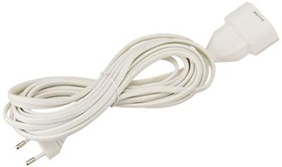 AS Schwabe 50151 Stroom Verlengkabel 2.5 A Wit 5.00 m H03VVH2-F 2X 0,75 mm²