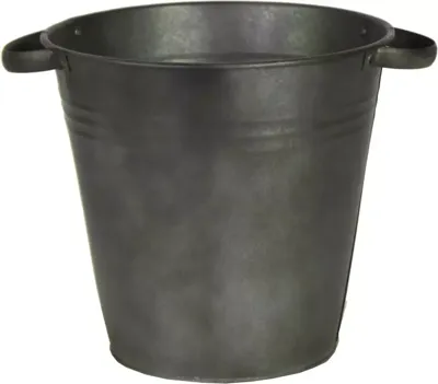 Pot con. zink vint.grn d30h28cm