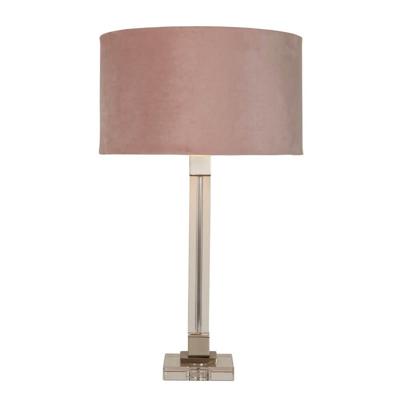 Searchlight Design tafellampScarborough goud met roze kap - EU67521PI